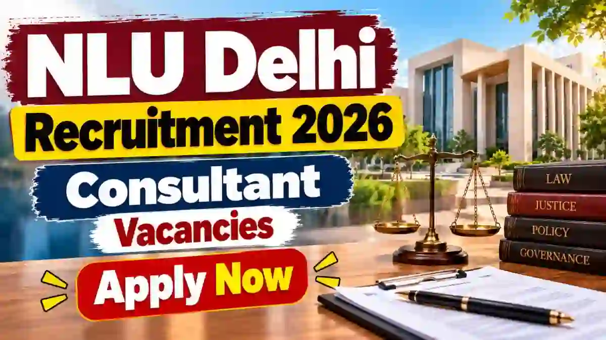 NLU Delhi Consultant Recruitment 2026 - Apply Online
