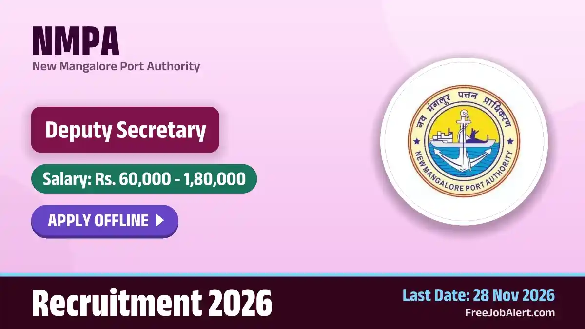 NMPA Deputy Secretary Recruitment 2026 – Apply Offline