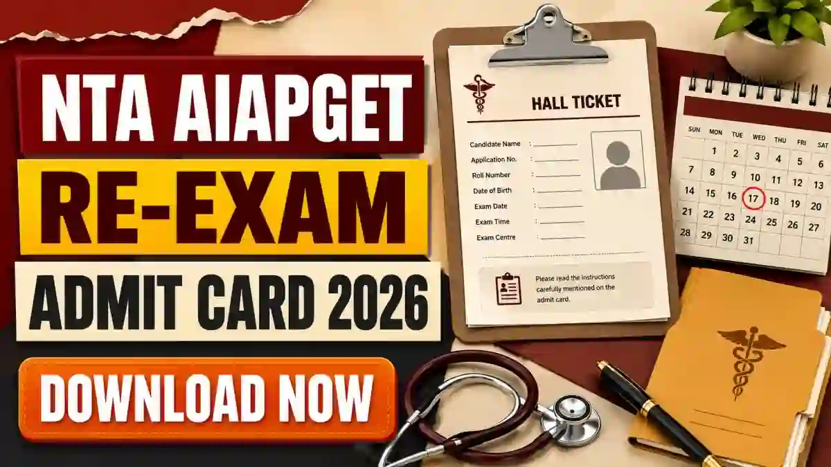 NTA AIAPGET Admit Card 2026 & Re-Exam Admit Card - Download Link, Exam City Slip