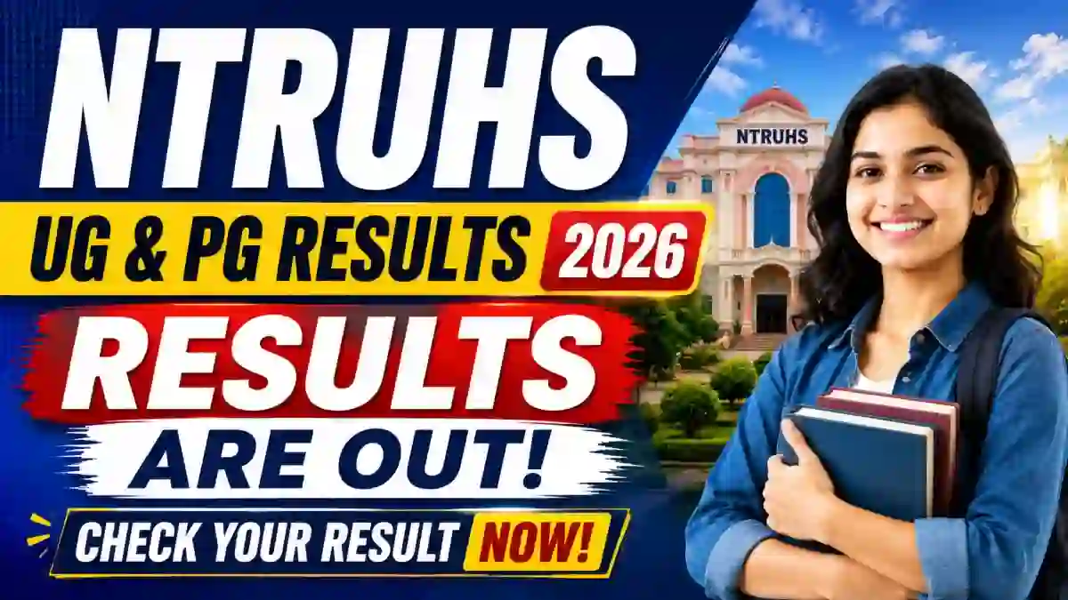 NTRUHS Results 2026 Out - Check UG & PG Results Online @ at drysruhs.edu.in