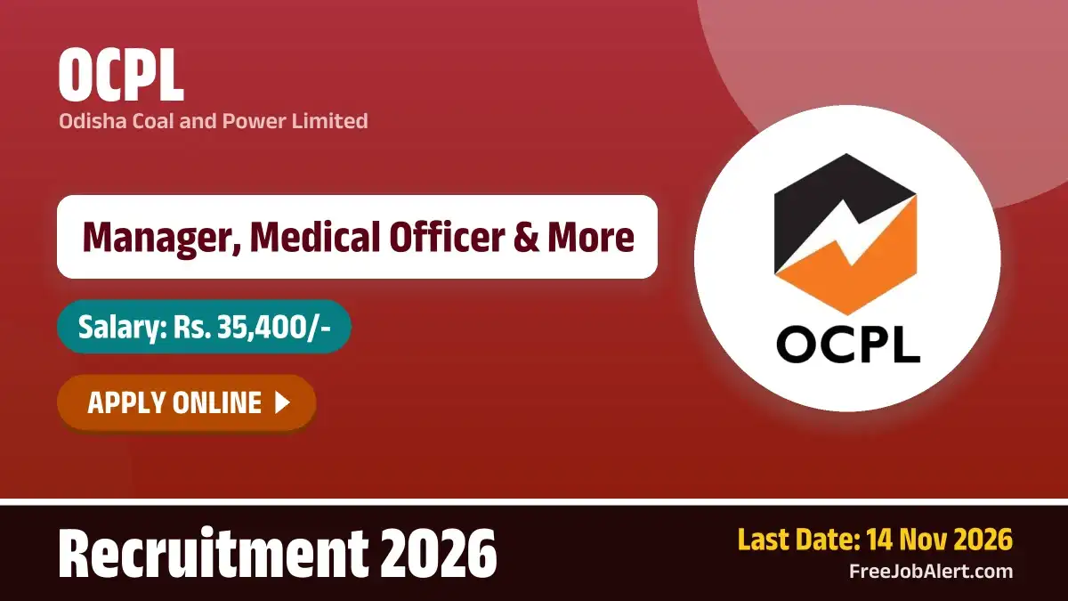 OCPL Recruitment 2026 – Apply Online for 14 Manager, Medical Officer and More Posts