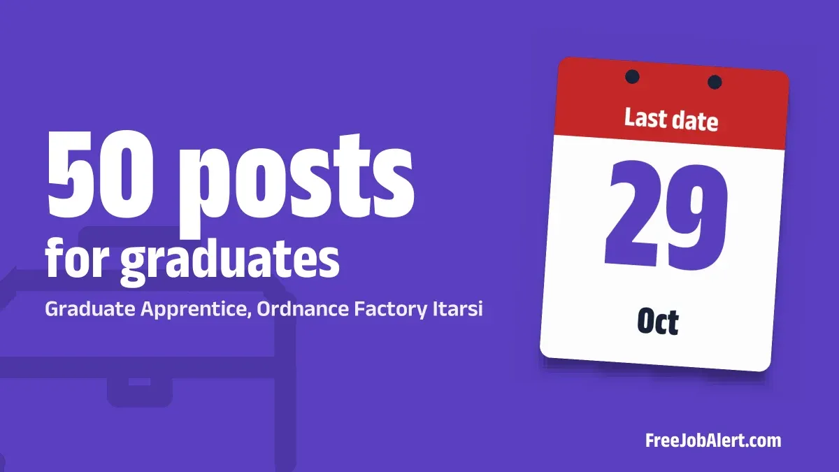 Ordnance Factory Itarsi Graduate Apprentice Recruitment 2026 - Apply Offline for 50 Vacancies