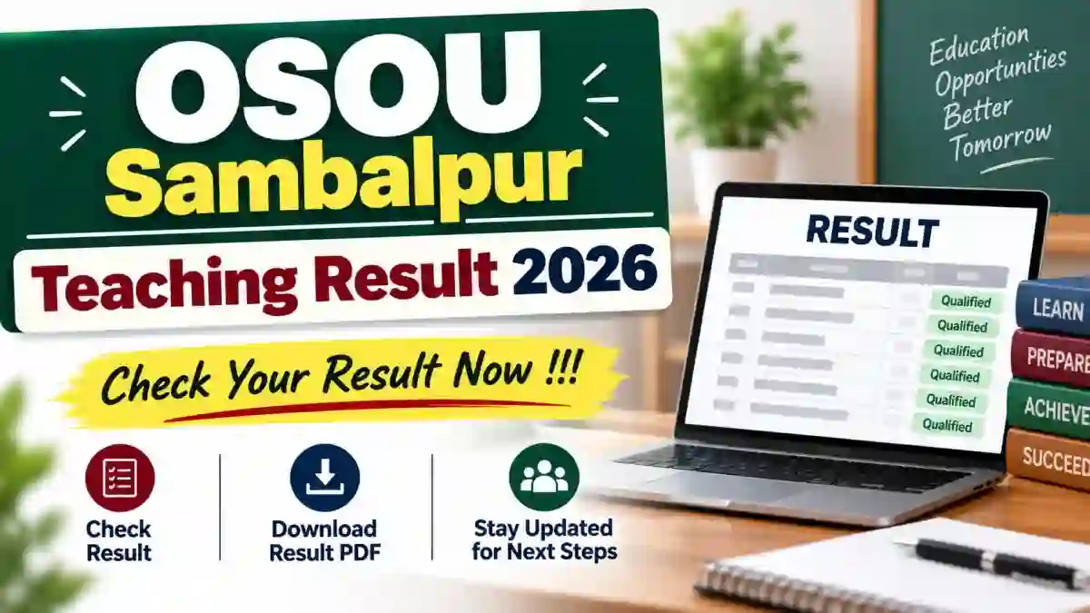 OSOU Teaching Posts Result 2026 Out - Check Eligible & Ineligible List at osou.ac.in OSOU Teaching Posts Result 2026 Out - Check Eligible & Ineligible List at osou.ac.in