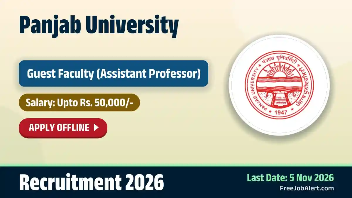 Panjab University Guest Faculty (Centre for Nanoscience and Nanotechnology) Recruitment 2026 – Apply Offline Panjab University Guest Faculty (Centre for Nanoscience and Nanotechnology) Recruitment 2026 – Apply Offline