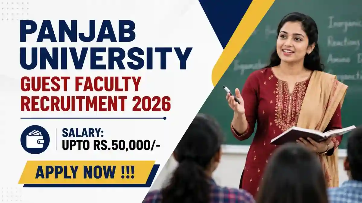 Panjab University Guest Faculty Recruitment 2026 - Apply Offline