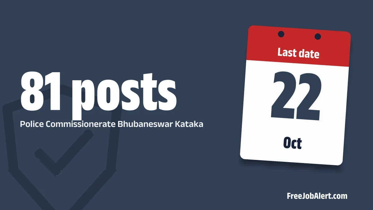 Police Commissionerate Bhubaneswar Kataka SPO Recruitment 2026 – Apply Offline for 81 Posts Police Commissionerate Bhubaneswar Kataka SPO Recruitment 2026 – Apply Offline for 81 Posts