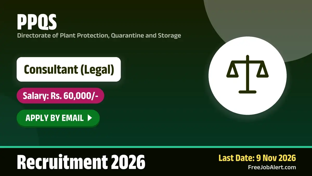 PPQS Consultant Recruitment 2026 – Apply Online