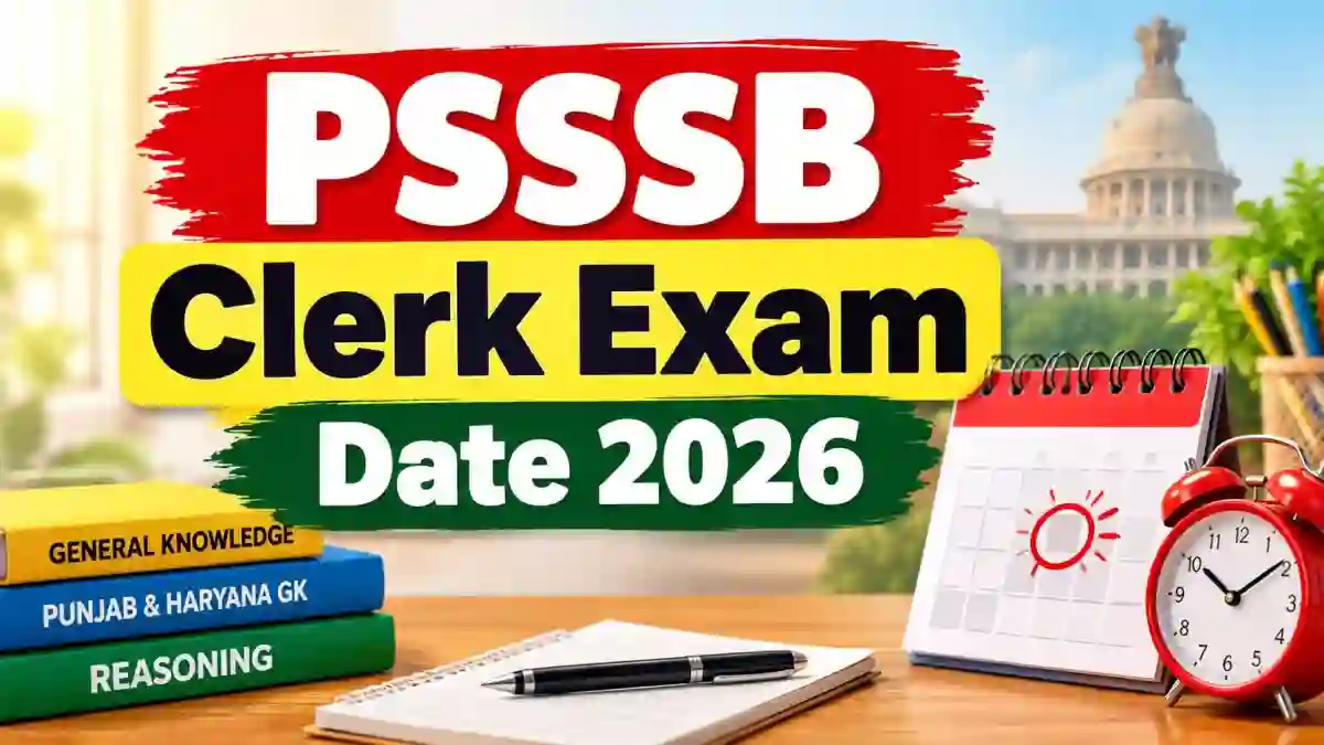 PSSSB Clerk Exam Date 2026 Out - Check Exam Schedule PDF at sssb.punjab.gov.in
