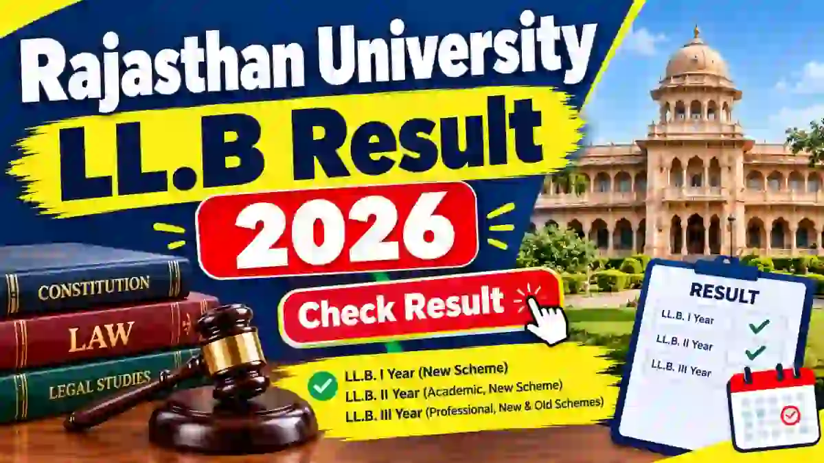 Rajasthan University LL.B Revaluation Result 2026 Out - Check 2nd Year New Scheme Result Online @ uniraj.ac.in