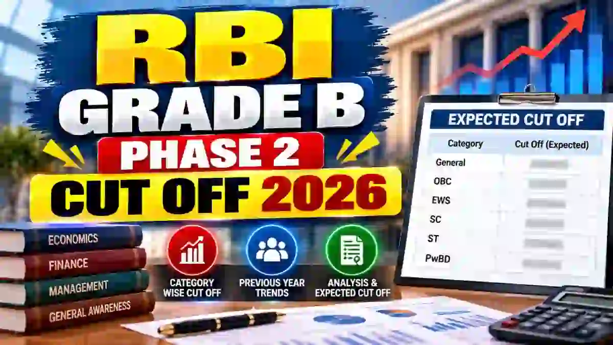 RBI Grade B Phase 2 Cut Off 2026 Out - Category-Wise Phase 2 and Final Cut Off Marks RBI Grade B Phase 2 Cut Off 2026 Out - Category-Wise Phase 2 and Final Cut Off Marks