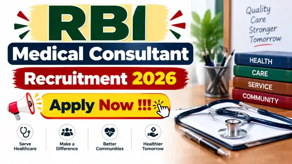 RBI Medical Consultant Recruitment 2026 - Apply Offline