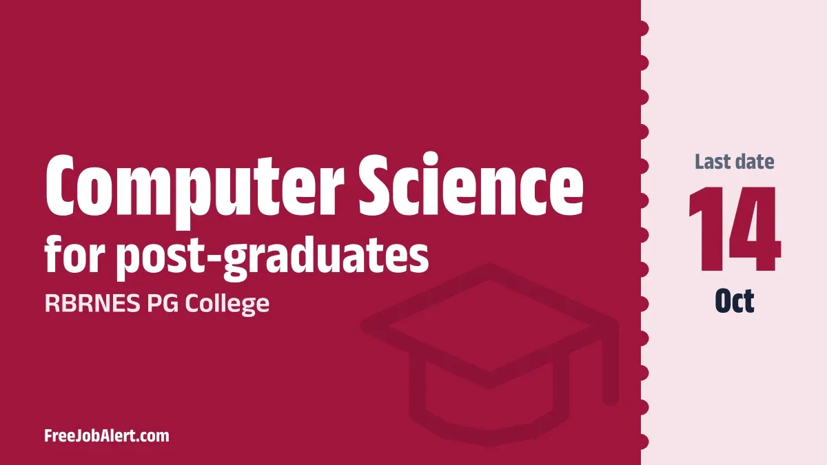 RBRNES PG College Computer Science Faculty Recruitment 2026 – Apply Offline