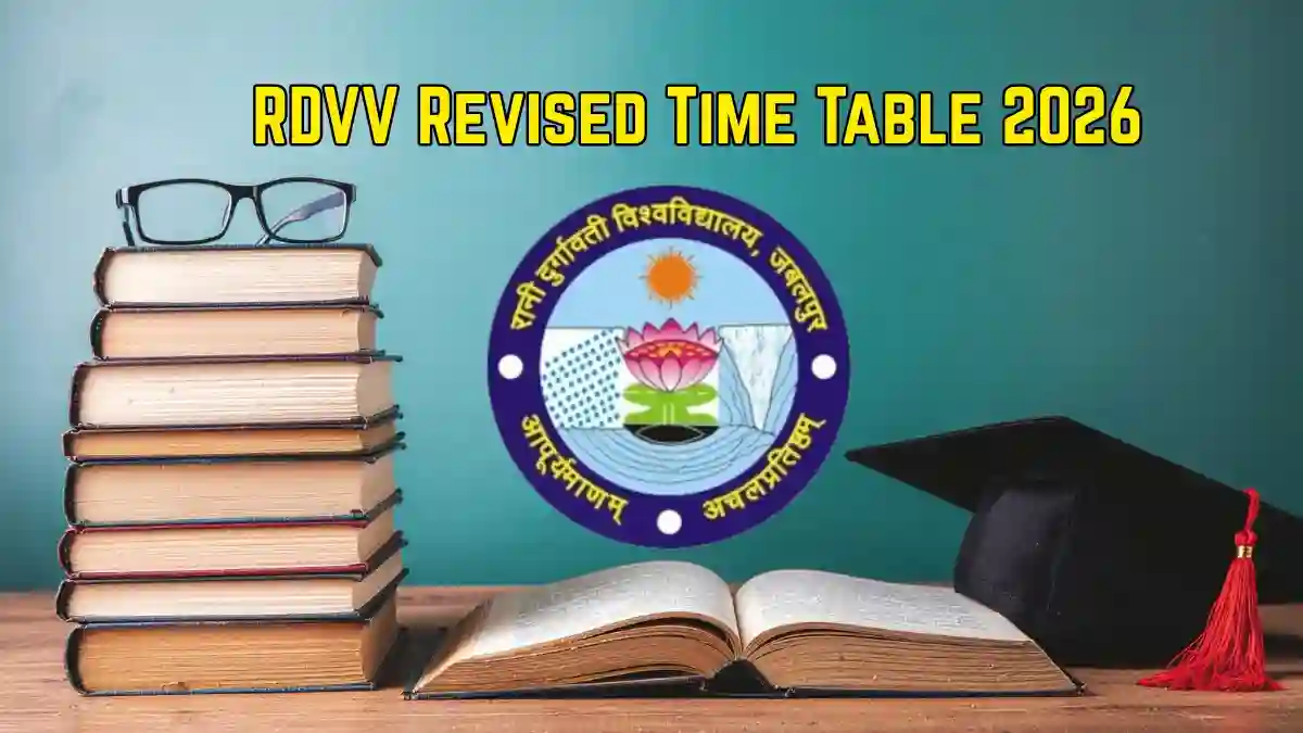 RDVV Revised Time Table 2026 Out - Download LLM IV Semester Date Online @ rdunijbpin.org