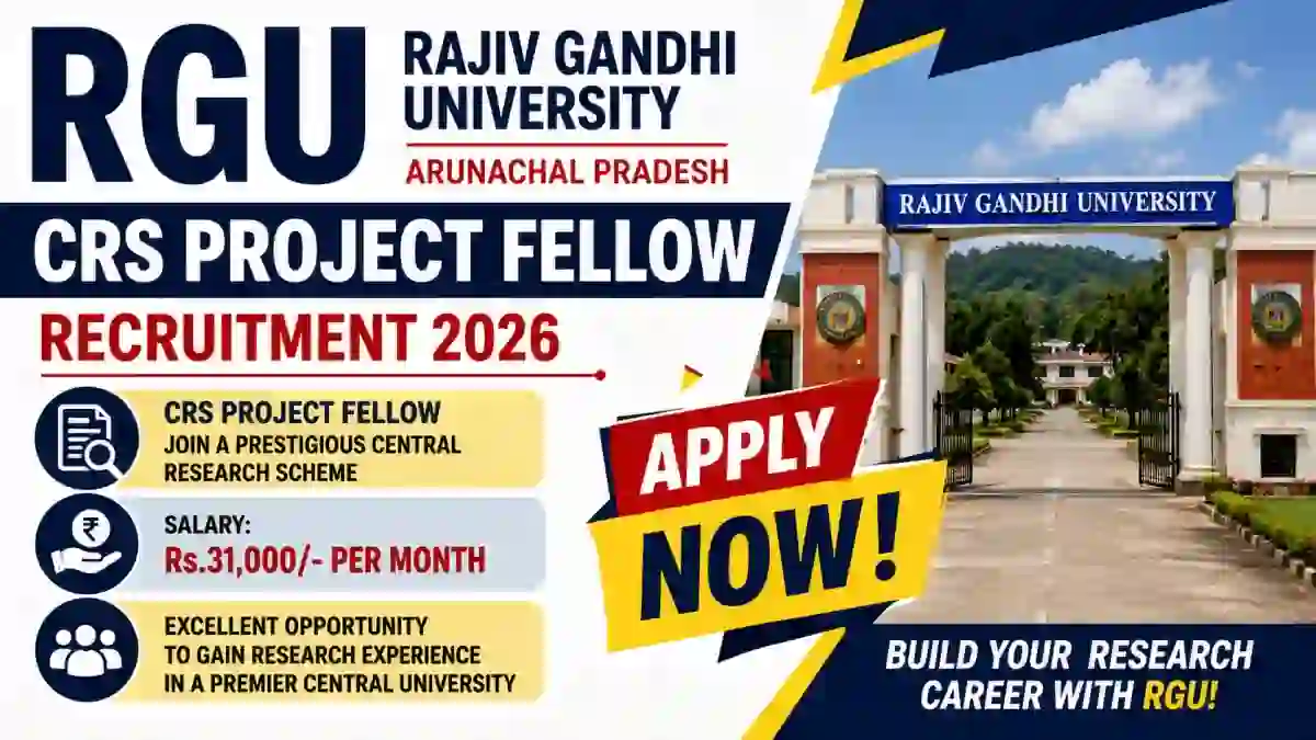 RGU CRS Project Fellow Recruitment 2026 - Apply Online