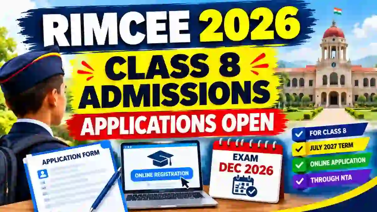 RIMCEE 2026 Applications for Class 8 Admissions - Direct Link to Check Dates Online at rimc.edu.in