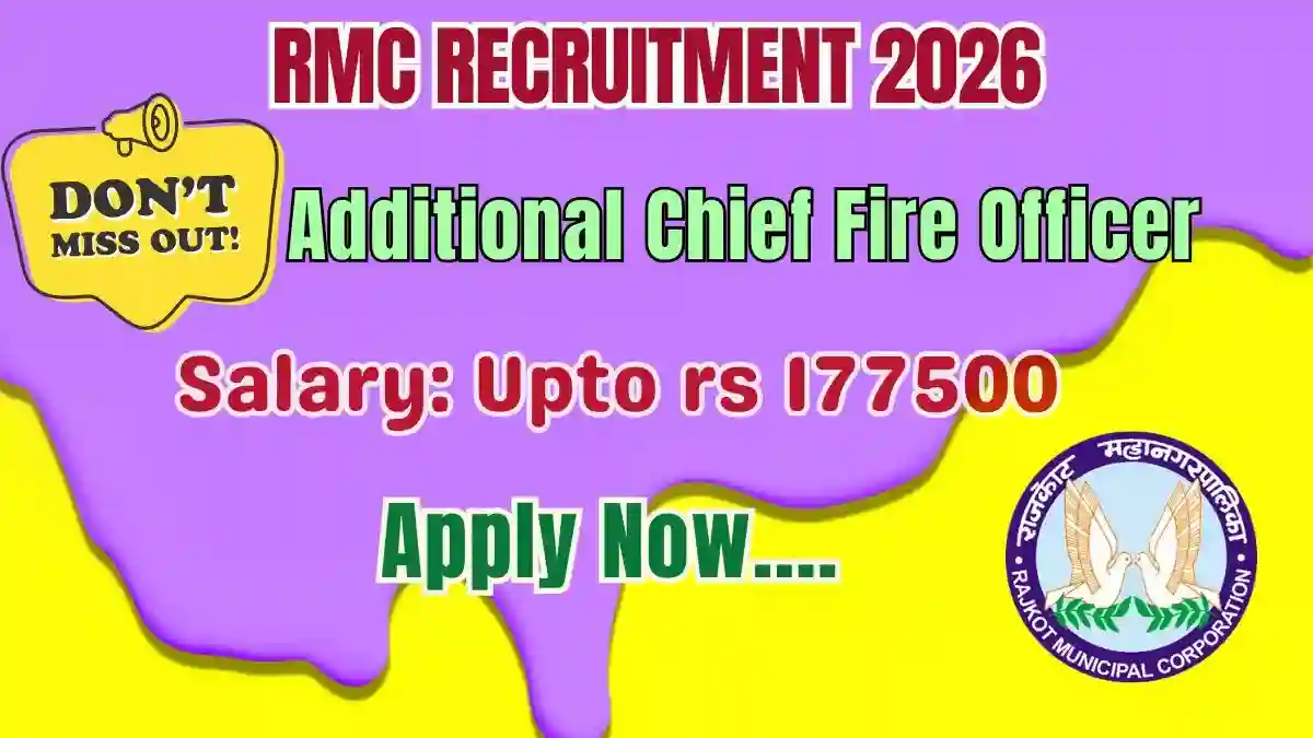 RMC Additional Chief Fire Officer Recruitment 2026 - Apply Online