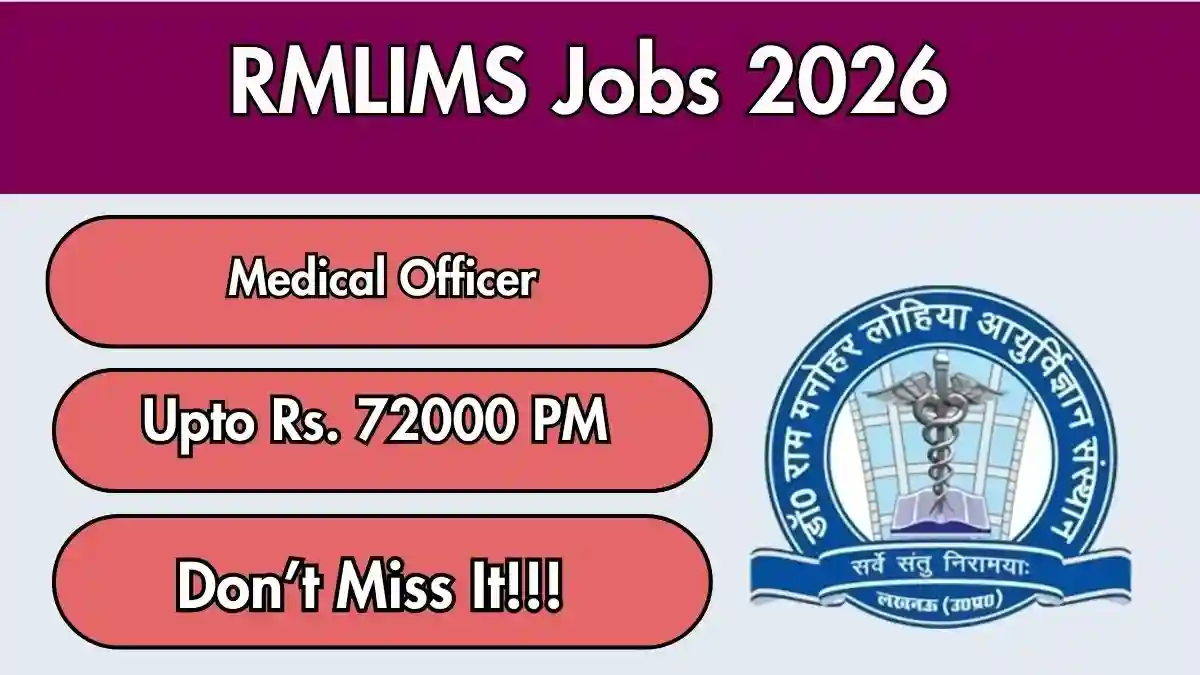 RMLIMS Medical Officer Recruitment 2026 - Apply Offline