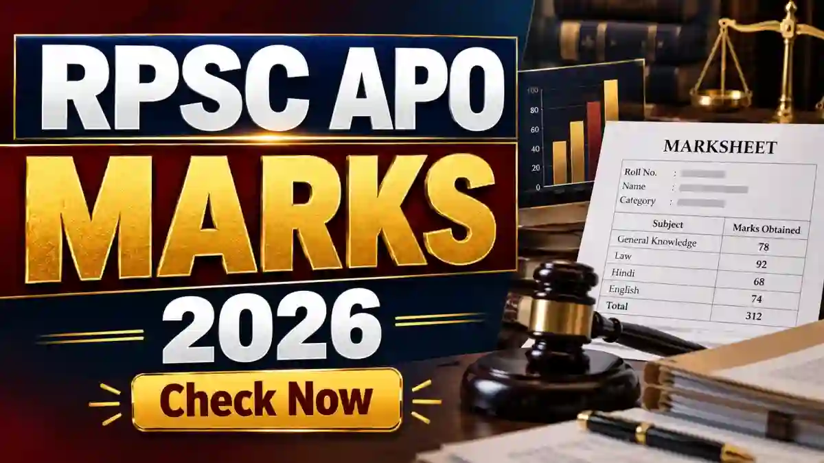 RPSC APO Marks 2026 Out - Check Assistant Prosecution Officer Prelims Marks RPSC APO Marks 2026 Out - Check Assistant Prosecution Officer Prelims Marks