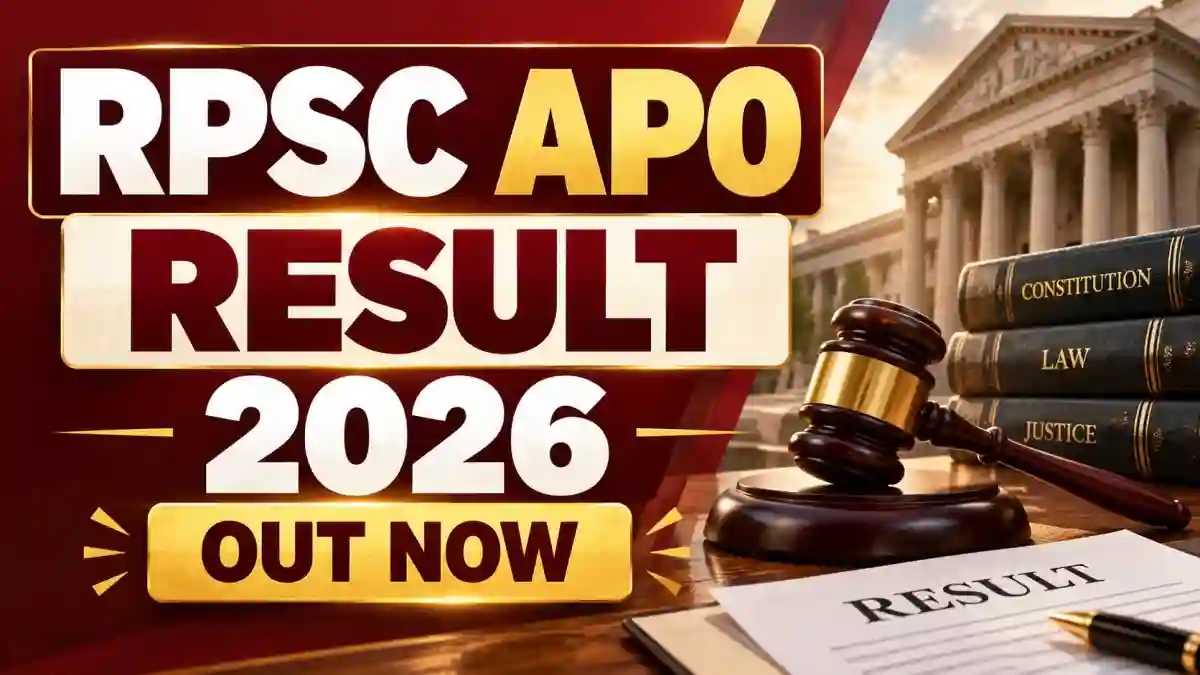 RPSC APO Result 2026 Out - Check Assistant Prosecution Officer Result PDF