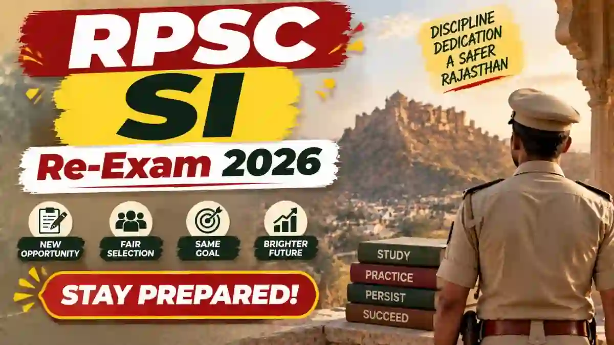 RPSC SI Re-Exam 2026 - Check Exam City and Admit Card Date