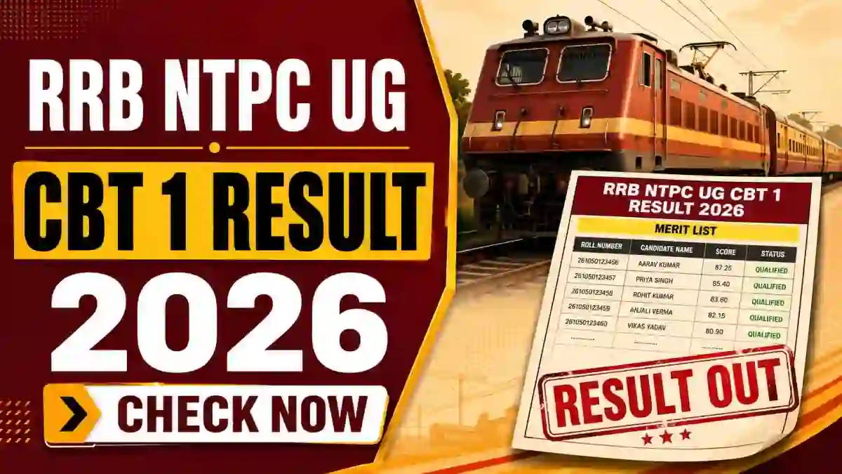 RRB NTPC UG CBT 1 Result 2026 (CEN 07/2025) Out - Zone-Wise PDF, Scorecard & Cut Off RRB NTPC UG CBT 1 Result 2026 (CEN 07/2025) Out - Zone-Wise PDF, Scorecard & Cut Off