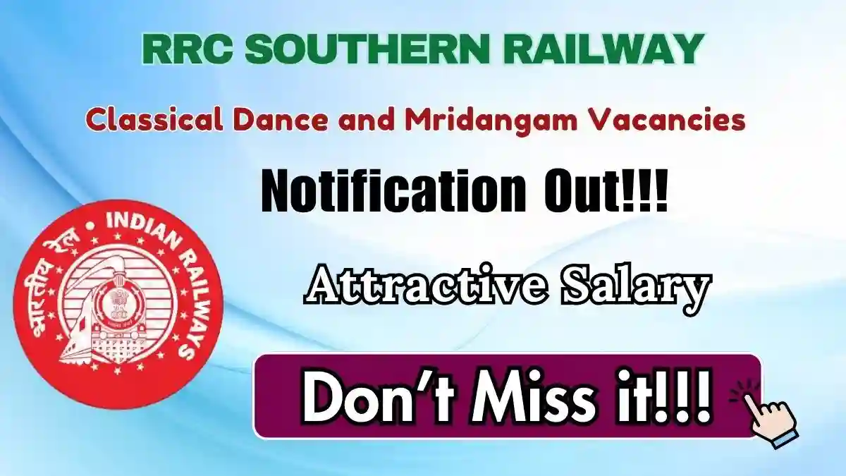 RRC Southern Railway Cultural Quota Recruitment 2026 - Apply Online