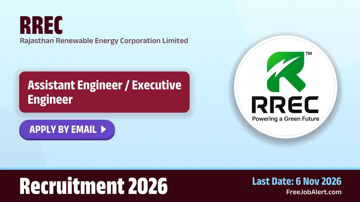 RREC Recruitment 2026 – Apply Online for Assistant Engineer / Executive Engineer Posts RREC Recruitment 2026 – Apply Online for Assistant Engineer / Executive Engineer Posts