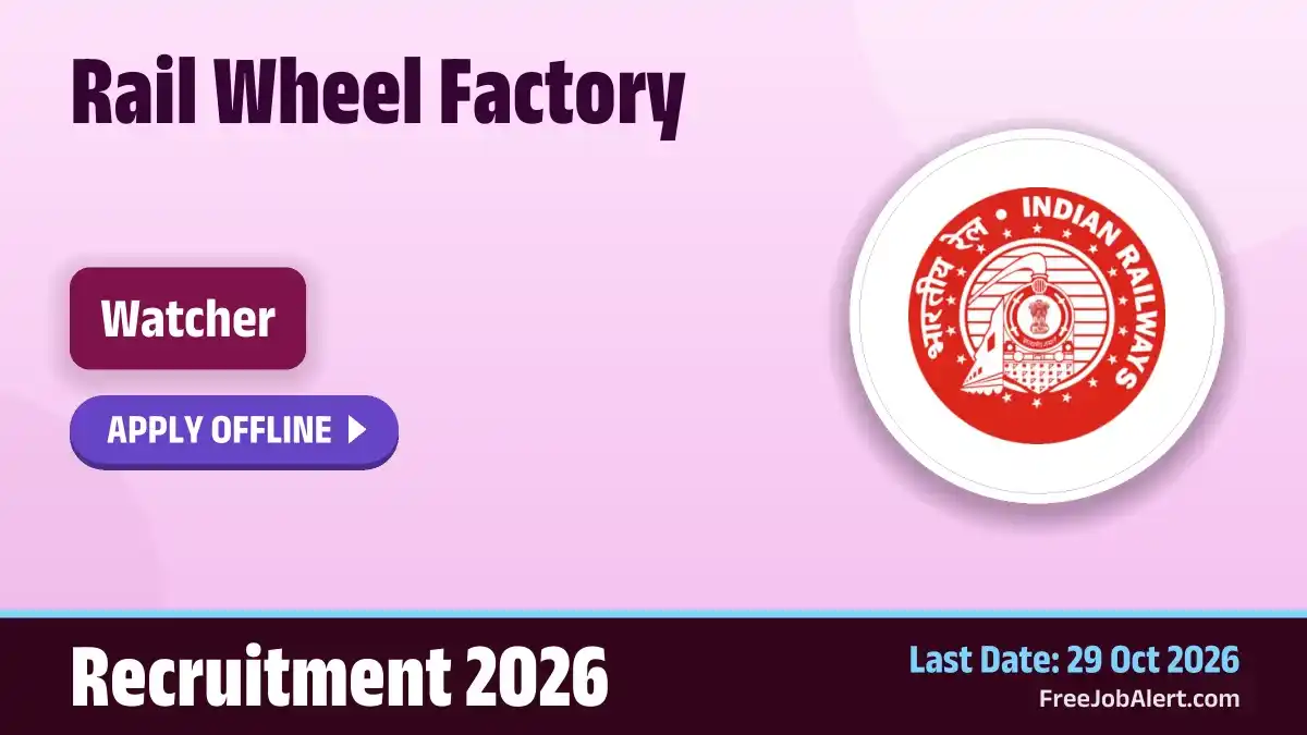 RWF Watcher Recruitment 2026 – Apply Offline