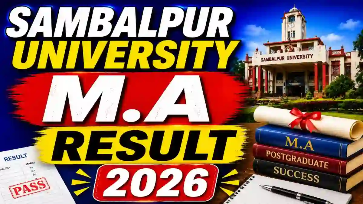 Sambalpur University M.A Result 2026 Out - Check Semester Results @ suniv.ac.in