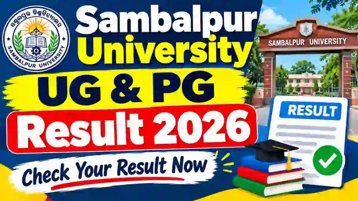 Sambalpur University Result 2026 Out - Check UG & PG Result Online @ suniv.ac.in