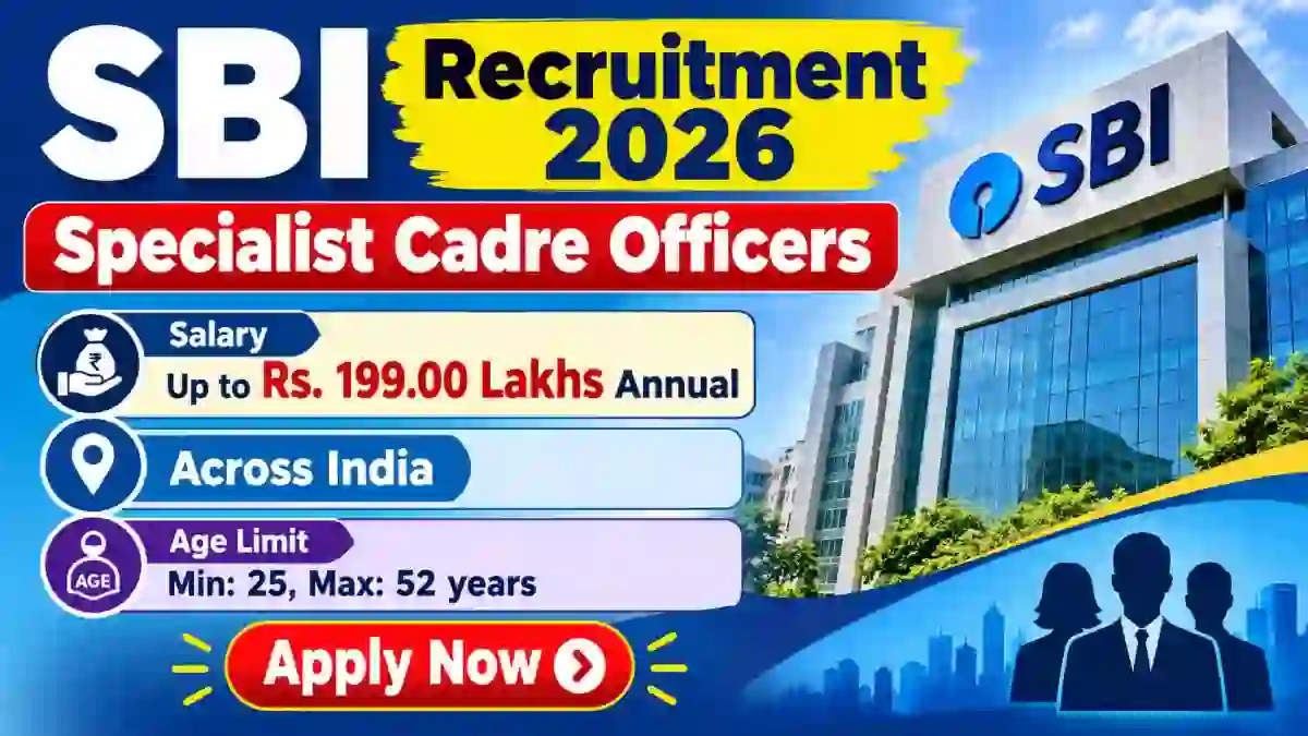 SBI Specialist Cadre Officers Recruitment 2026 - Apply Online