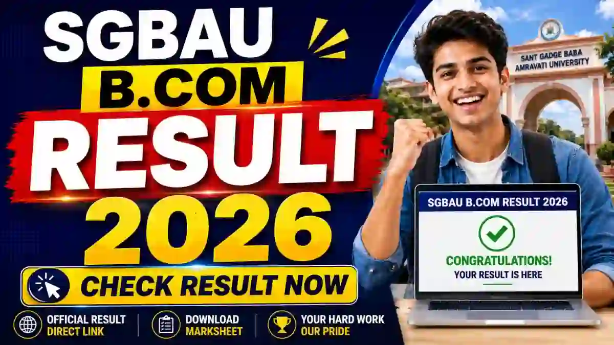 SGBAU Sem 3 B.Com Result 2026 Out - Check Revaluation Result Online at sgbau.ucanapply.com SGBAU Sem 3 B.Com Result 2026 Out - Check Revaluation Result Online at sgbau.ucanapply.com