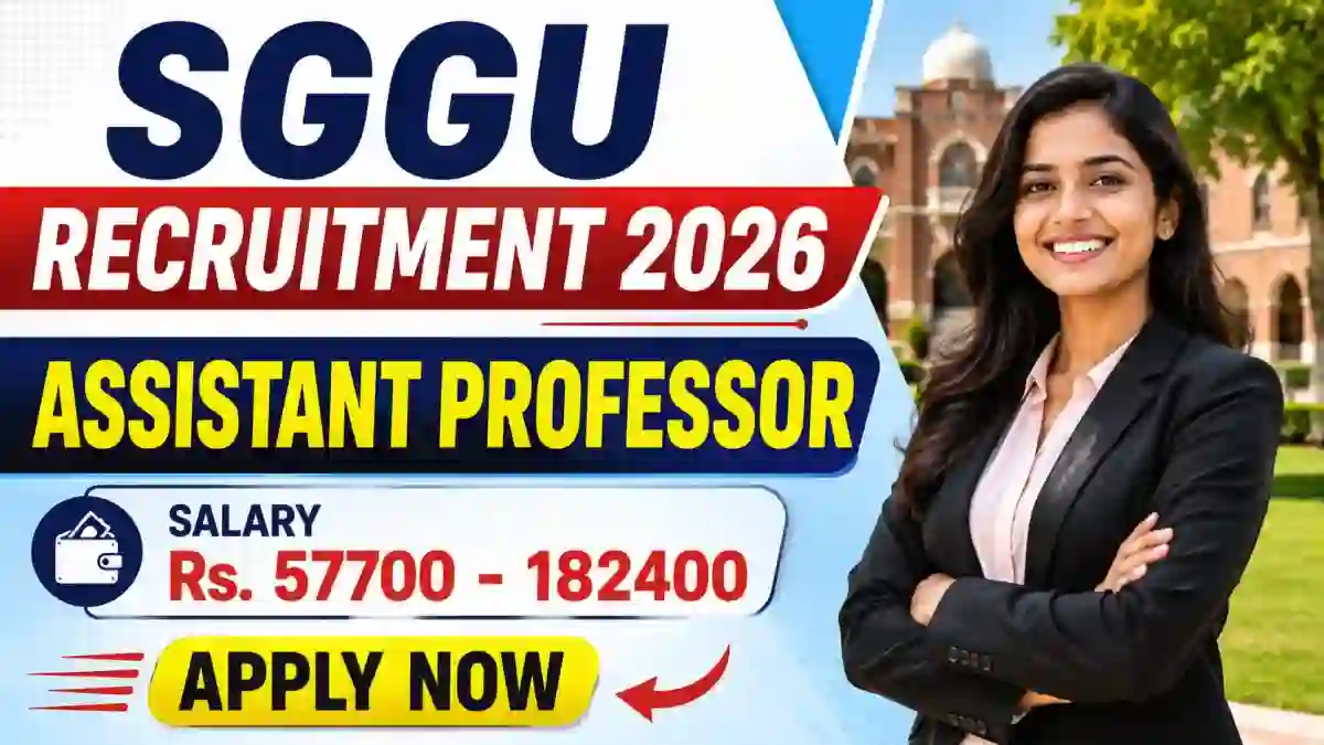 SGGU Assistant Professor Recruitment 2026 - Apply Online for 31 Posts