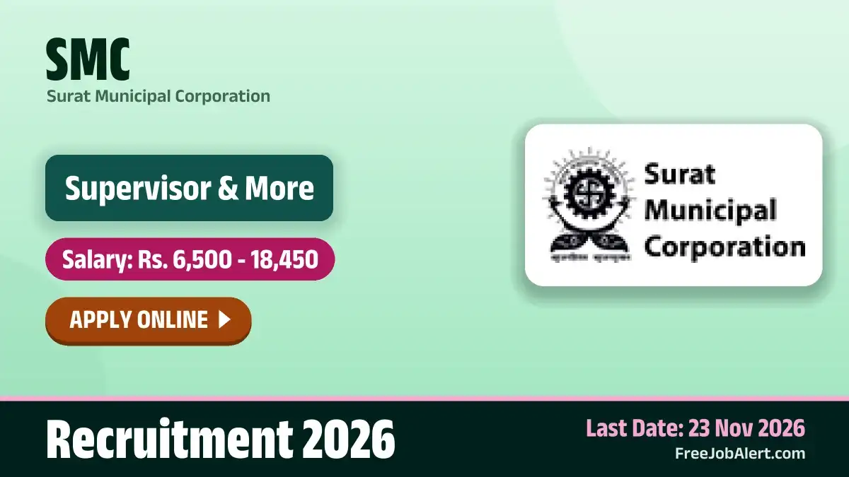 SMC Recruitment 2026 – Apply Online for 18 Supervisor, Assistant Engineer and More Posts