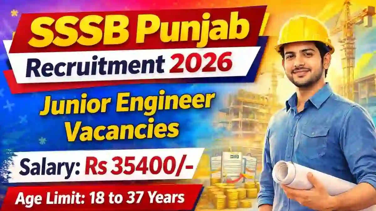 SSSB Punjab JE Recruitment 2026 Reopened – Apply Online Junior Engineer (Civil, Mechanical, Electrical) Posts