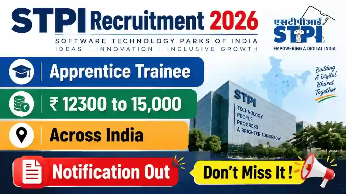 STPI Apprentice Trainee Recruitment 2026 Notification Out - Apply Online for 15 Posts
