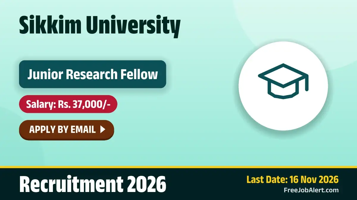 SU Junior Research Fellow Recruitment 2026 – Apply Online