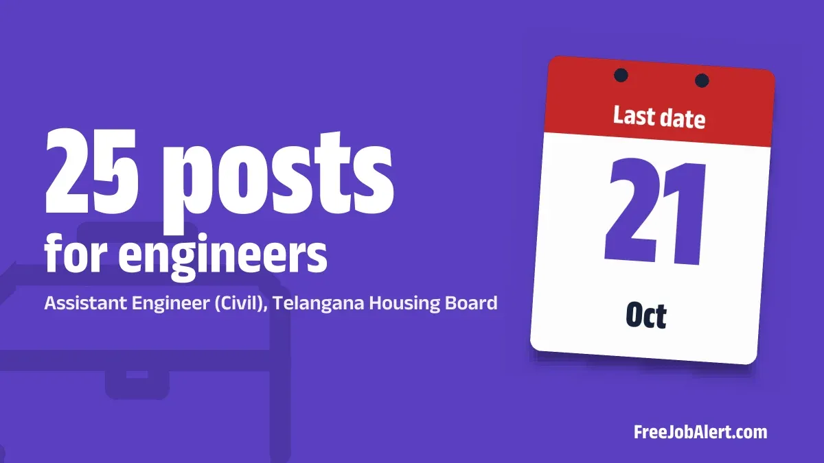 Telangana Housing Board Assistant Engineer Recruitment 2026 Notification Out – Apply Online for 25 Posts