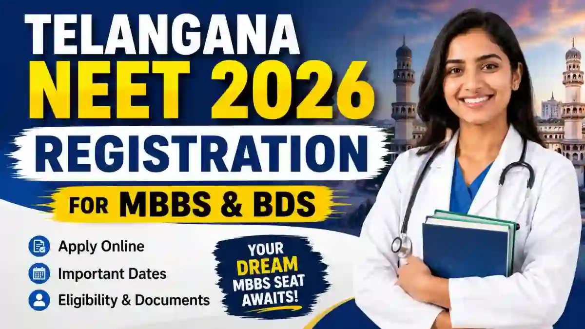 Telangana NEET UG 2026 MBBS, BDS Management Quota Registration Reopens - Check Online @ knruhs.telangana.gov.in