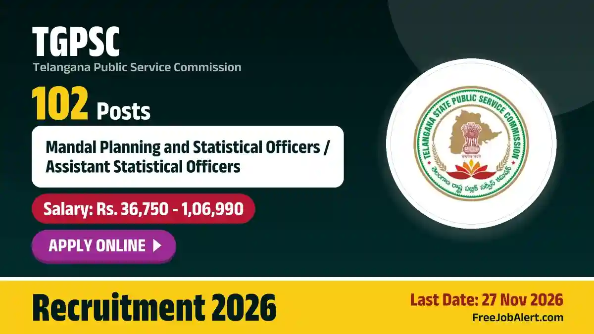 TGPSC MPSO/ ASO Recruitment 2026 Notification Out - Apply Online for 102 Posts