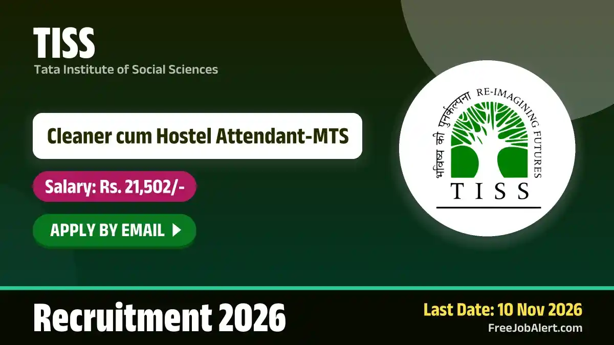 TISS Cleaner cum Hostel Attendant MTS Recruitment 2026 – Apply Online