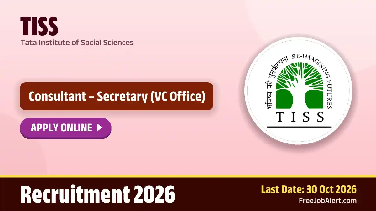TISS Consultant Recruitment 2026 – Apply Online