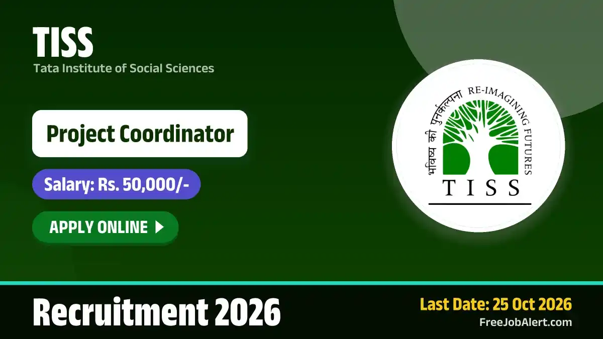 TISS Project Coordinator Recruitment 2026 – Apply Online