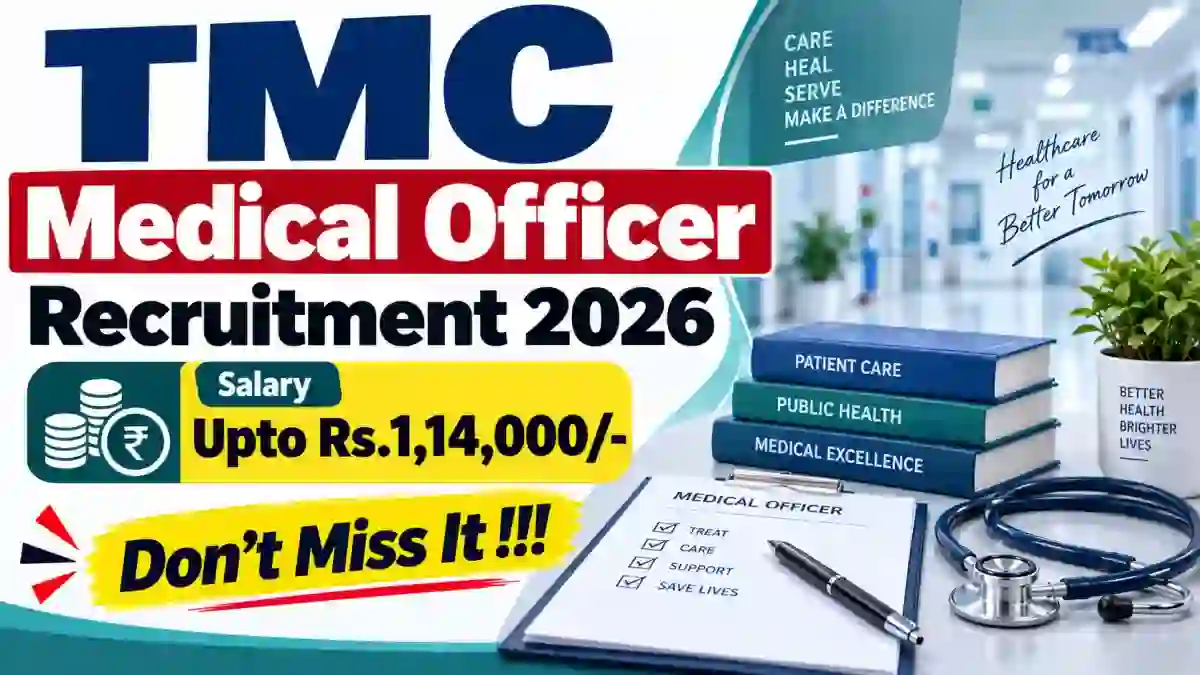 TMC Medical Officer Recruitment 2026 - Walkin