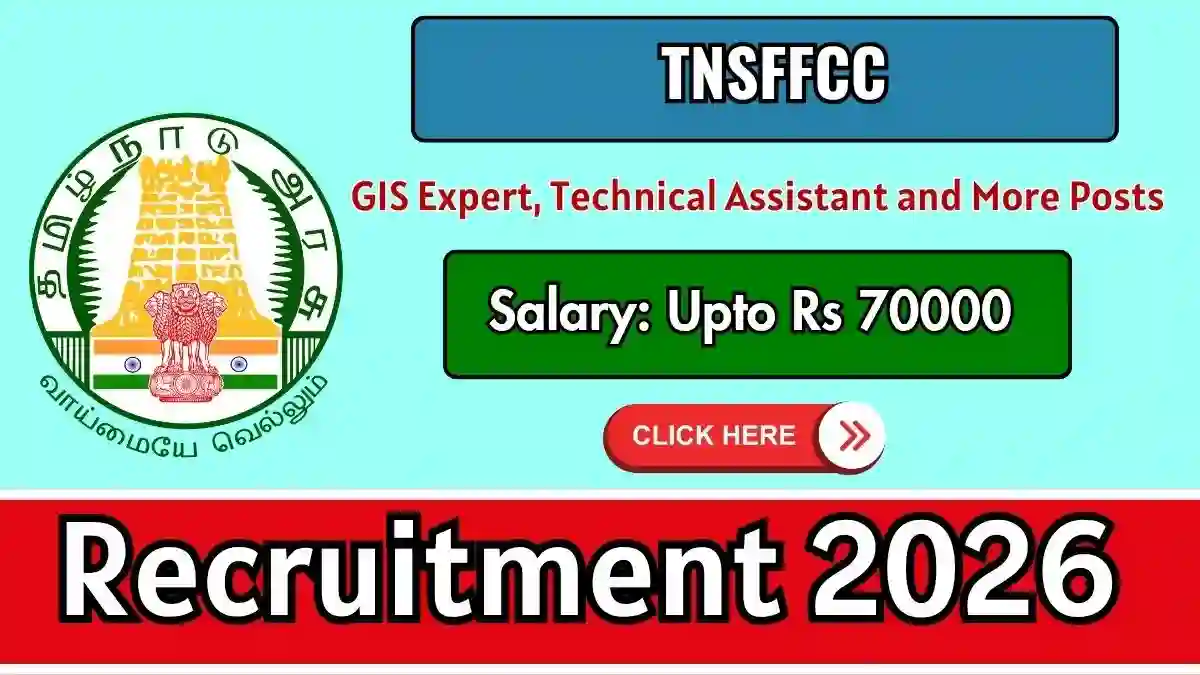 TNSFFCC Recruitment 2026 - Apply Online for GIS Expert, Technical Assistant and More Posts TNSFFCC Recruitment 2026 - Apply Online for GIS Expert, Technical Assistant and More Posts