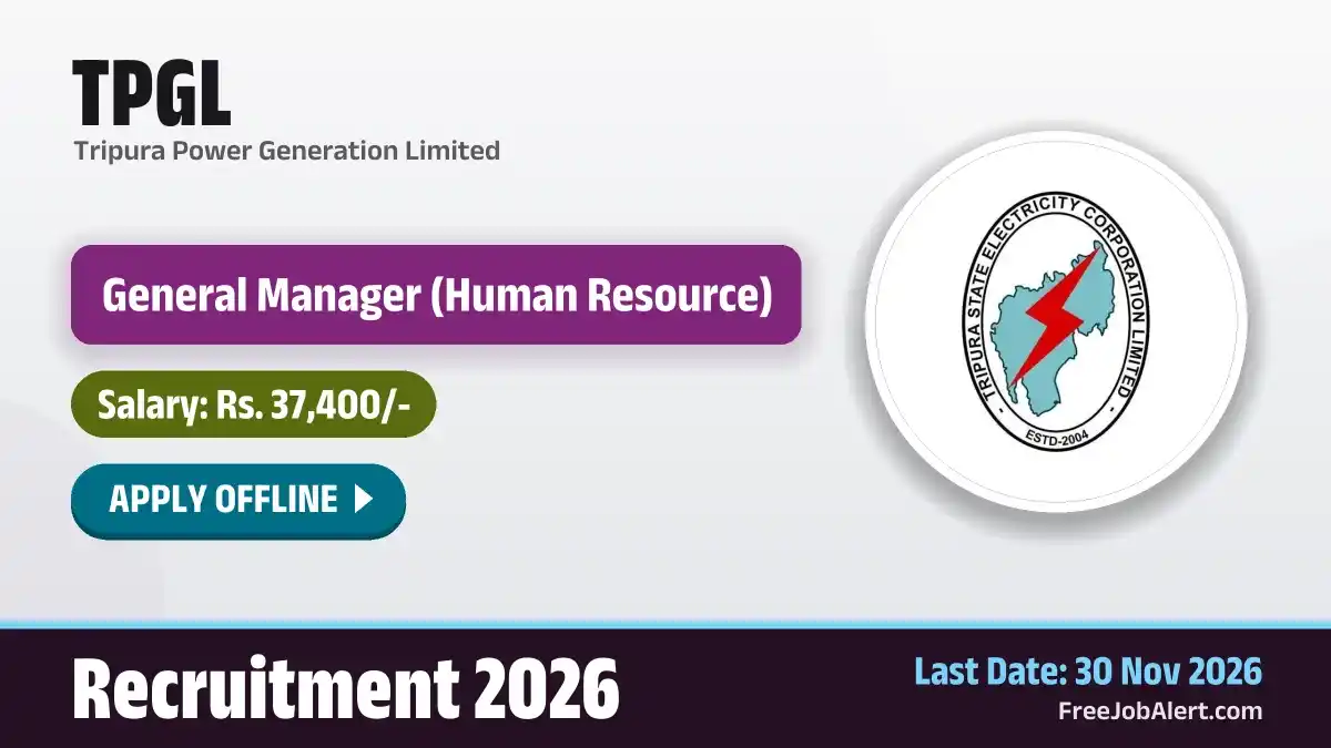 TPGL General Manager Recruitment 2026 – Apply Offline TPGL General Manager Recruitment 2026 – Apply Offline