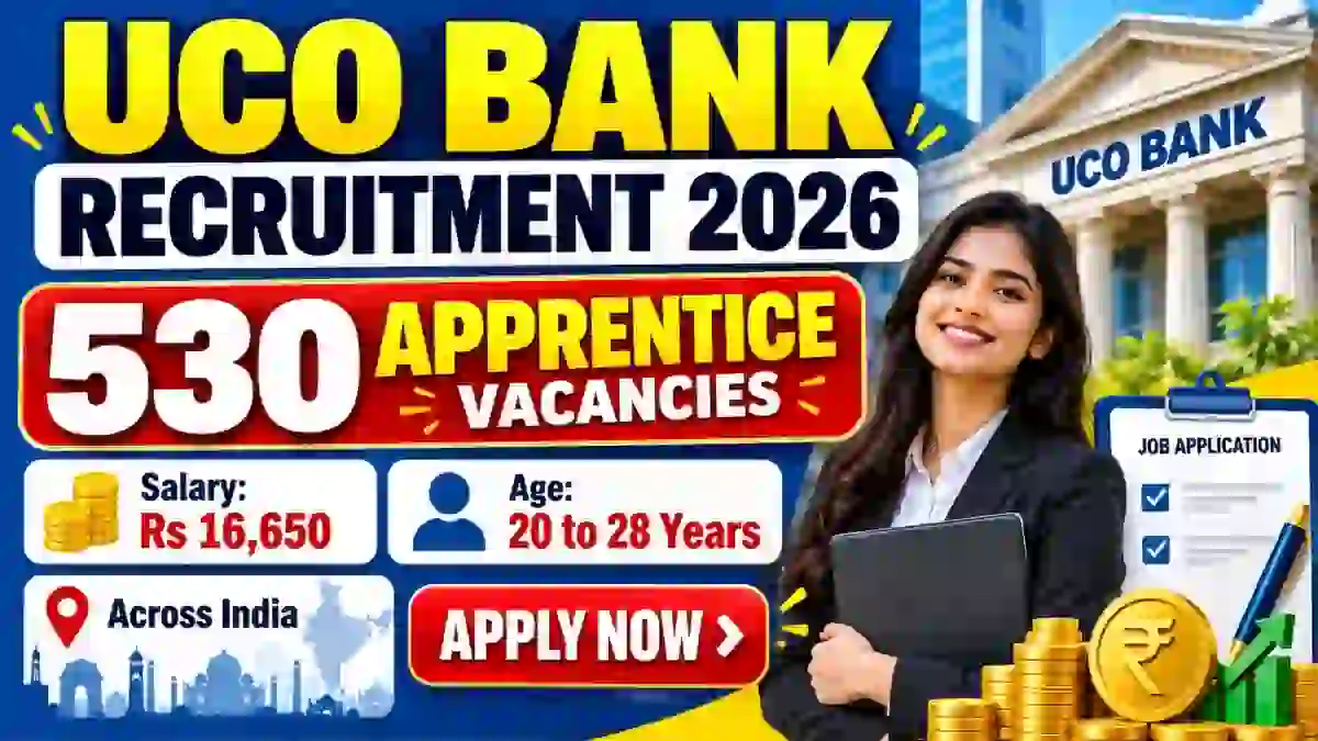 UCO Bank Apprentice Recruitment 2026 Notification Out - Apply Online for 530 Posts UCO Bank Apprentice Recruitment 2026 Notification Out - Apply Online for 530 Posts