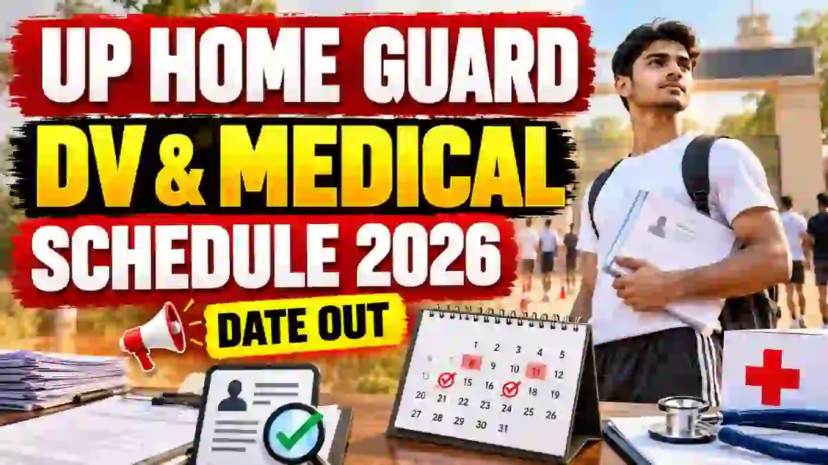 UP Home Guard Medical Schedule 2026 Out - Check Medical Exam Date, Venue & Documents