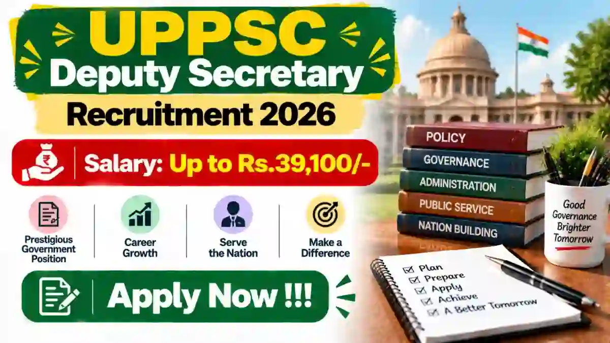 UPPSC Deputy Secretary Recruitment 2026 - Apply Online