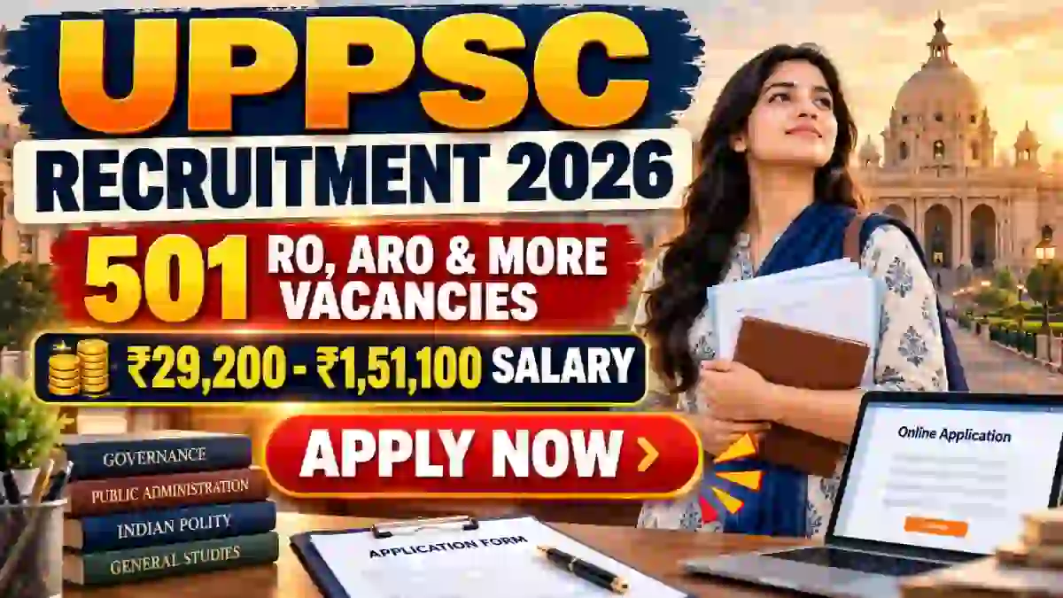 UPPSC RO ARO Recruitment 2026 – Apply Online for 501 Sahayak Samiksha Adhikari, Manager and More Posts
